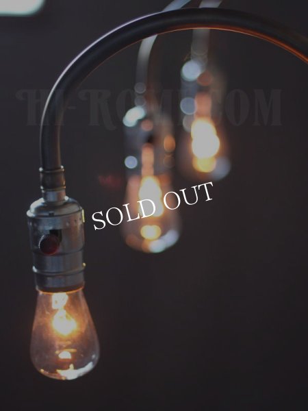 USAヴィンテージ工業系カーブアームブラケットライト壁掛け照明A/アンティークウォールランプ