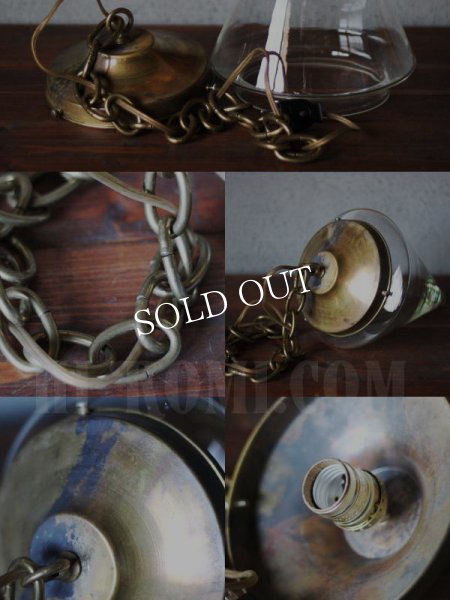 画像13: 工業系ペンダントライト照明｜三角ガラスシェードスワッグランプ (13)