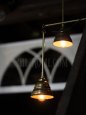 画像7: 工業系照明｜1920年代ミニ真鍮シェード&ポール付吊下ライト (7)