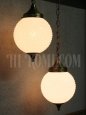 画像3: USAホブネイルミルクガラススワッグランプA/ヴィンテージペンダント吊下げライト (3)