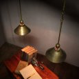 画像1: 工業系照明｜真鍮シェード&ポール付インダストリアル吊下ライト (1)