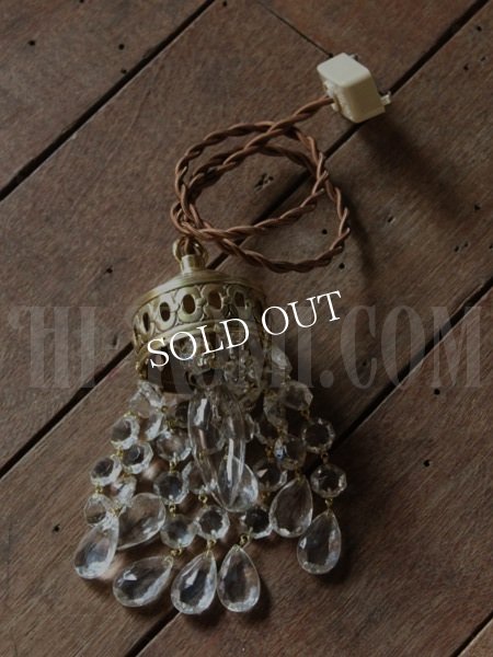 画像3: 真鍮カップオクタゴンプリズム１灯ミニペンダントランプ/アンティーク吊下照明 (3)