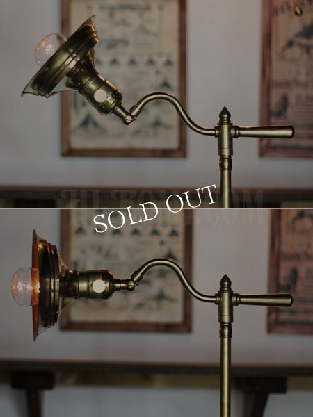 真鍮製アンティークライト｜スウィングアームテーブルランプ卓上照明