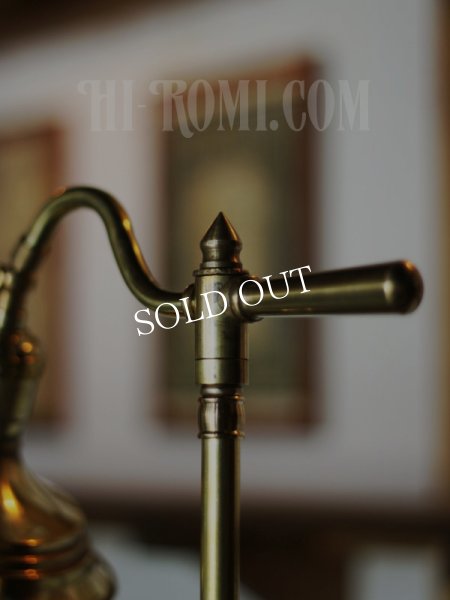 真鍮製アンティークライト｜スウィングアームテーブルランプ卓上照明