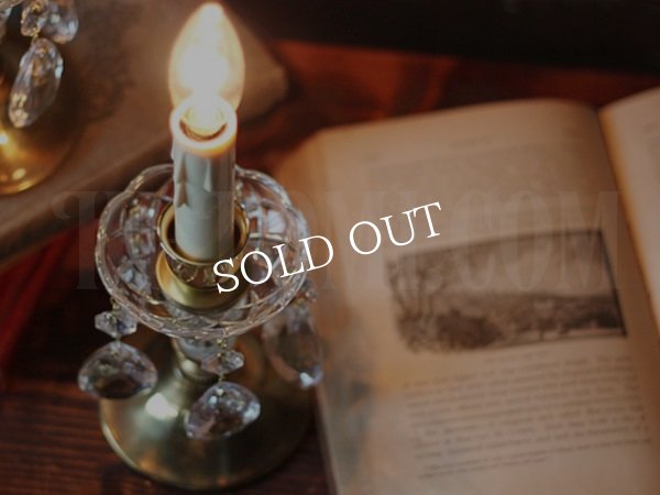 アンティークテーブルライト｜ミニシャンデリアプリズム卓上照明ランプ