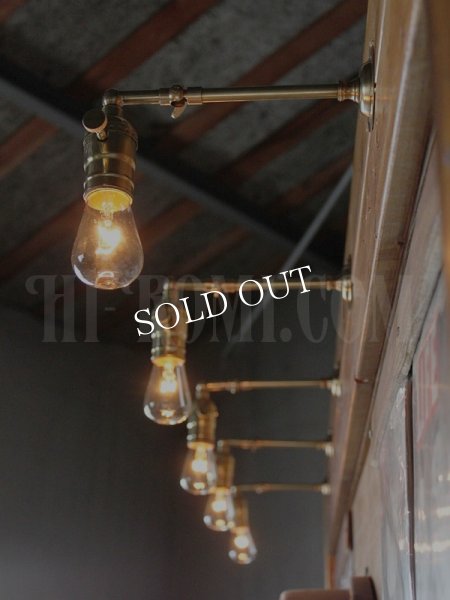 ヴィンテージ工業系ADL角度調整付き真鍮ブラケットライト/アンティーク照明インダストリアルウォールランプ