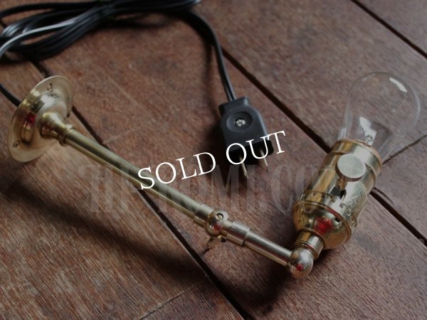 ヴィンテージ工業系ADL角度調整付き真鍮ブラケットライト/アンティーク照明インダストリアルウォールランプ