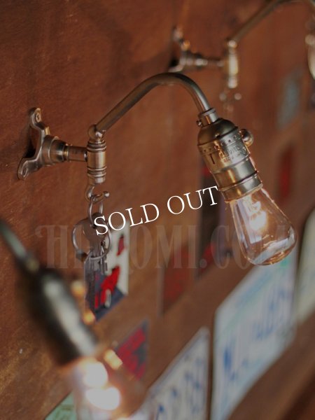 工業系ワイヤーケージ&角度調整付きブラケット/インダストリアルトラブルライトウォールランプ/壁掛け照明