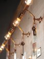 ヴィンテージ工業系フック付きターン式ソケット真鍮ブラケットライトA/アンティーク壁掛け照明インダストリアルウォールランプ