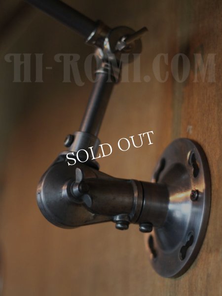 工業系ヴィンテージ角度調整付アルミ＆スチール製ブラケットライトA/インダストリアル壁掛け照明ウォールランプ