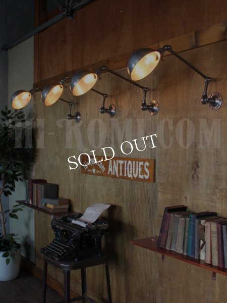 工業系ヴィンテージ角度調整付アルミ＆スチール製ブラケットライトA/インダストリアル壁掛け照明ウォールランプ