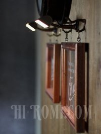 画像1: ヴィンテージ角度調整付ミニウォールブラケット・壁掛ピクチャーライトA/アンティーク工業系照明
