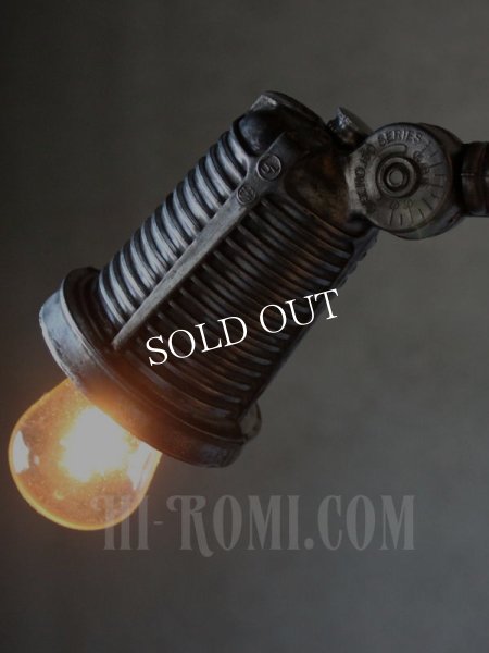 USAヴィンテージSTONCOインダストリアル角度調整付ブラケット/アンティーク工業系照明壁掛ランプ