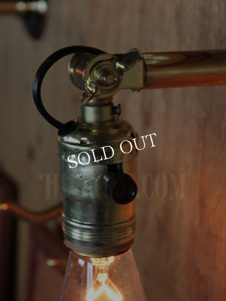 USAヴィンテージサークルF社製アルミソケット&角度調整付ミニブラケットA/アンティーク工業系照明壁掛ランプ