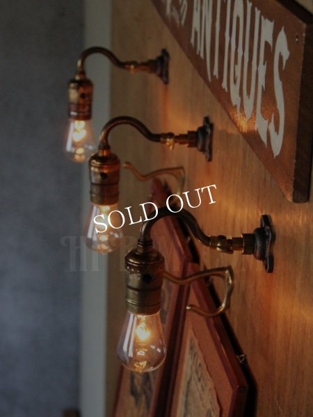 USAヴィンテージLEVITON社製プッシュソケット&ミニ角度調整付きブラケット/アンティーク工業系照明壁掛ランプ