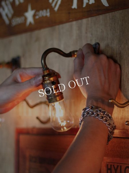 USAヴィンテージLEVITON社製プッシュソケット&ミニ角度調整付きブラケット/アンティーク工業系照明壁掛ランプ