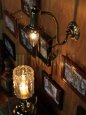 USAヴィンテージ真鍮製花形カップ付きコロニアルブラケットライトA｜アンティークヴィクトリアン壁掛け照明ウォールランプ