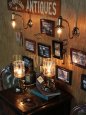 USAヴィンテージ真鍮製花形カップ付きコロニアルブラケットライトA｜アンティークヴィクトリアン壁掛け照明ウォールランプ