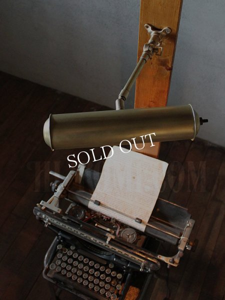 USAヴィンテージ真鍮製２点角度調整付きピクチャーライト/インダストリアル壁掛け照明ブラケット工業系アンティークライト