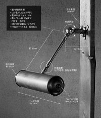 画像1: USAヴィンテージ真鍮製２点角度調整付きピクチャーライト/インダストリアル壁掛け照明ブラケット工業系アンティークライト