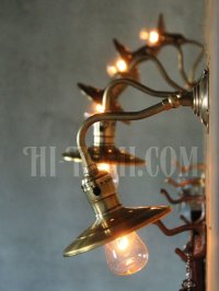 画像2: USAヴィンテージ真鍮製皿状シェード&ミニ角度調整付きブラケットランプ/インダストリアル照明工業系アンティークライト