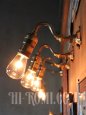 USAヴィンテージ真鍮製ARROW社製プッシュ式スキニーソケット&ミニ角度調整付きブラケット/アンティーク工業系照明壁掛ランプ