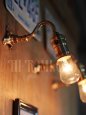 画像4: USAヴィンテージ真鍮製ARROW社製プッシュ式スキニーソケット&ミニ角度調整付きブラケット/アンティーク工業系照明壁掛ランプ (4)