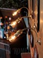 USAヴィンテージ鍵スイッチ付き真鍮製カーブアーム工業系ブラケットA/アンティークウォールランプインダストリアル照明壁掛ランプ