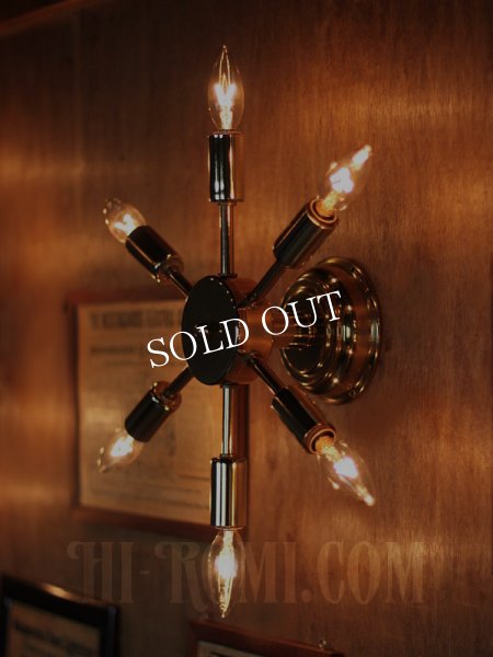 USAヴィンテージスプートニク6灯ブラケットA/ミッドセンチュリー50’s60’sインダストリアル工業系ウォールランプ照明ライト