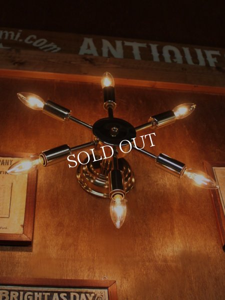 USAヴィンテージスプートニク6灯ブラケットA/ミッドセンチュリー50’s60’sインダストリアル工業系ウォールランプ照明ライト