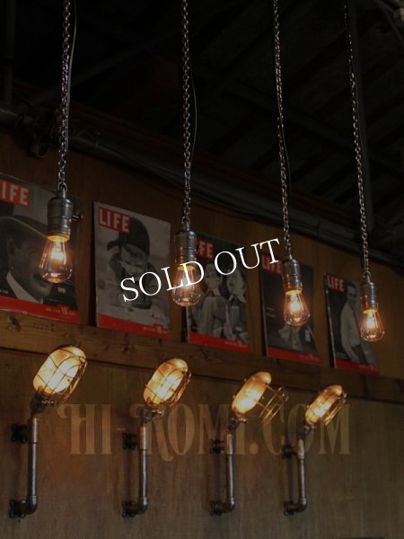 画像4: チェーン付USAヴィンテージアルミ製ソケットペンダントライト (4)