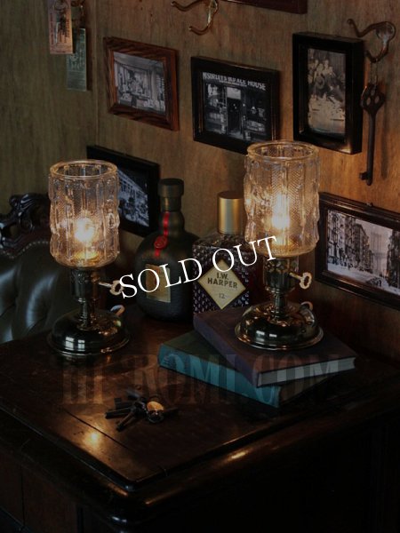 アンティークランプ｜ミッドセンチュリーアイスグラスシェード卓上照明