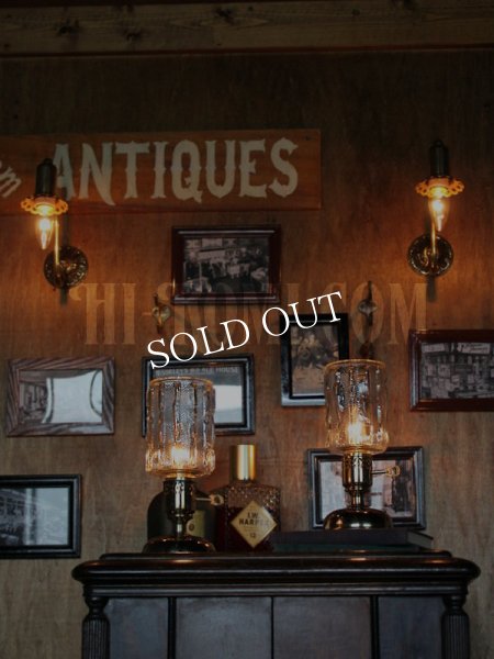 アンティークランプ｜ミッドセンチュリーアイスグラスシェード卓上照明