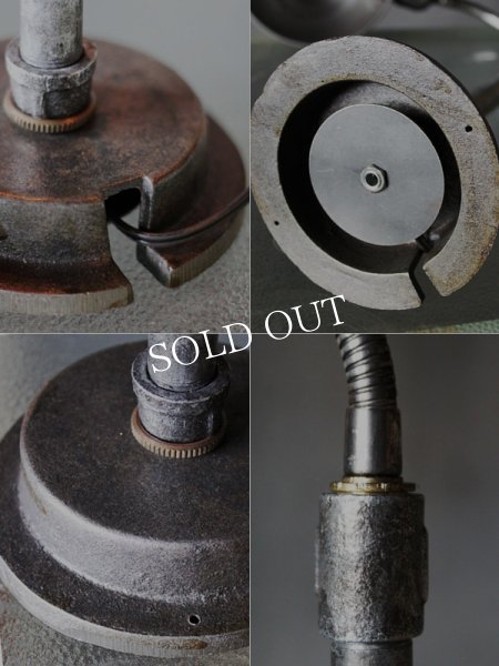 画像14: インダストリアル 卓上照明｜シェード付グースネックテーブルライト (14)