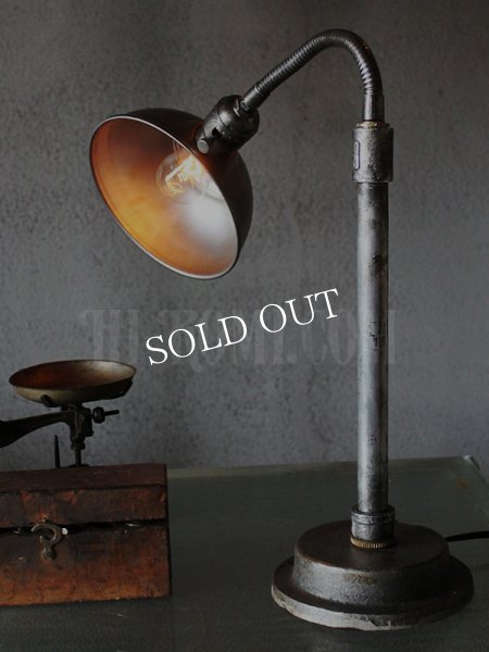 画像3: インダストリアル 卓上照明｜シェード付グースネックテーブルライト (3)