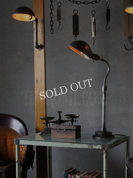 画像4: インダストリアル 卓上照明｜シェード付グースネックテーブルライト (4)