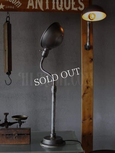 画像6: インダストリアル 卓上照明｜シェード付グースネックテーブルライト (6)