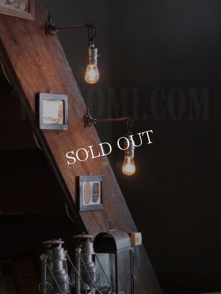 USAヴィンテージ工業系チェーンリング付ペンダントライト兼用ウォールランプA｜ブラケットライト壁掛け照明