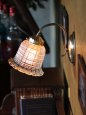 画像1: ヴィンテージコロニアルスクエアカットガラスシェードのブラケットランプ/ヴィクトリアン壁工業系照明 (1)