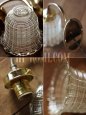 画像5: ヴィンテージコロニアルスクエアカットガラスシェードのブラケットランプ/ヴィクトリアン壁工業系照明 (5)