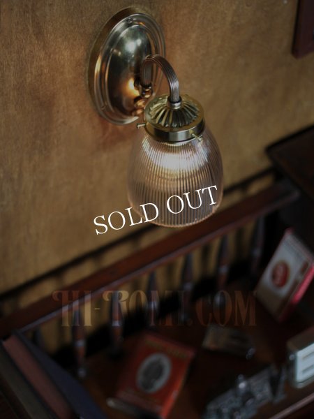 画像3: ヴィンテージコロニアルホルフェン調ガラスシェードミニブラケットランプ/ヴィクトリアン工業系壁照明 (3)