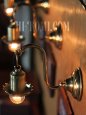 USAヴィンテージ花型カップ付き吊り下がりコロニアルブラケットランプA｜ヴィクトリアンフラワー壁掛け照明ウォールランプ