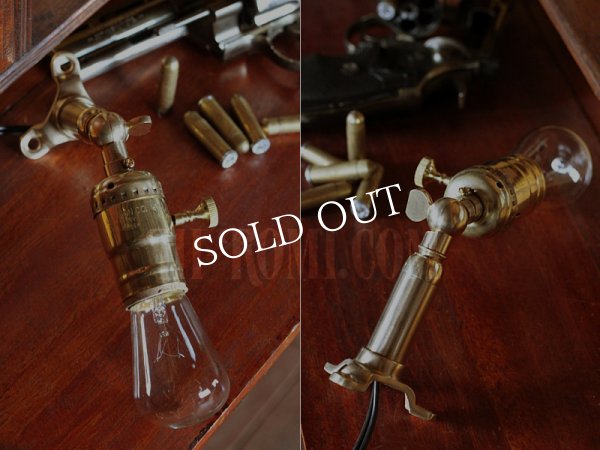 画像10: LEVITON社製真鍮ソケット&角度調整付きバレット型ミニブラケット (10)