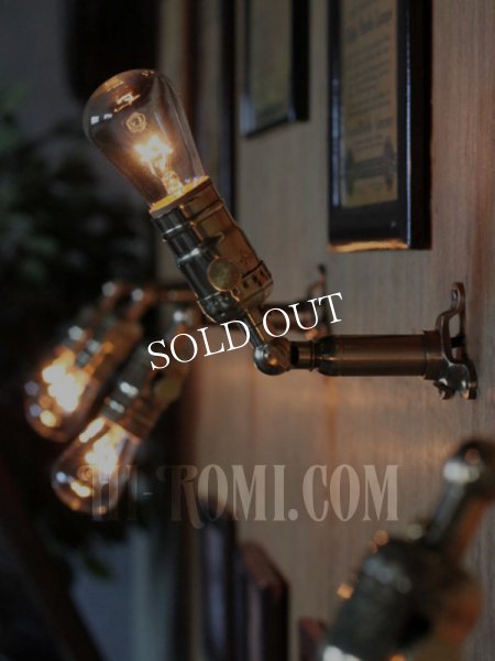 画像13: LEVITON社製真鍮ソケット&角度調整付きバレット型ミニブラケット (13)