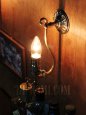 画像3: LEVITON社製真鍮ソケット付きコロニアルフォーリッジスクロールミニブラケットランプＡ/アメリカンヴィクトリアン壁掛照明ウォールランプ  (3)