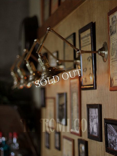 画像9: LEVITON社製真鍮ソケット付きインダストリアル3点角度調整＆シェード付きブラケットランプA/アメリカン作業灯ランプ壁掛照明ウォールライト  (9)