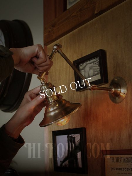 画像6: LEVITON社製真鍮ソケット付きインダストリアル3点角度調整＆シェード付きブラケットランプA/アメリカン作業灯ランプ壁掛照明ウォールライト  (6)