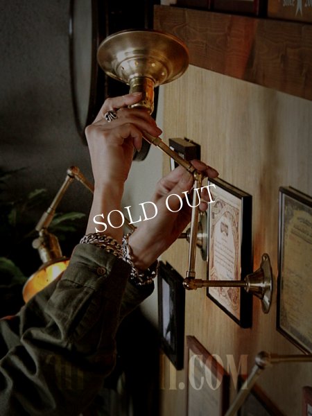 画像16: LEVITON社製真鍮ソケット付きインダストリアル3点角度調整＆シェード付きブラケットランプA/アメリカン作業灯ランプ壁掛照明ウォールライト  (16)