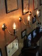 画像2: LEVITON社鍵スイッチ付ソケット真鍮製フォーリッジスクロールブラケットA/アメリカンコロニアルヴィクトリアンランプ壁掛照明ウォールライト  (2)