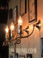 画像4: LEVITON社鍵スイッチ付ソケット真鍮製フォーリッジスクロールブラケットA/アメリカンコロニアルヴィクトリアンランプ壁掛照明ウォールライト  (4)